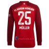 Virallinen Fanipaita Pitkähihainen FC Bayern München Thomas Muller 25 Kotipelipaita 2021-22 - Miesten